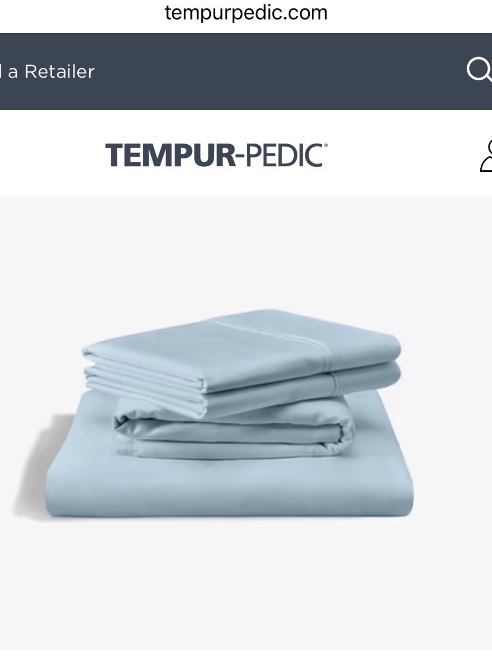 Brand new Tempur-Pedic Egyptian Cotton CA split king - Sleepy Blue Sheet Set